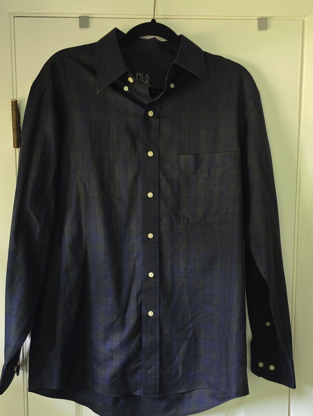 Jos. A. Bank Men's Dark Blue And Green Dress Shirt